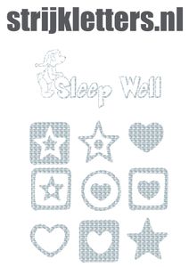 Vel Strijkletters Sleep Well Design Metaalpop - afb. 1