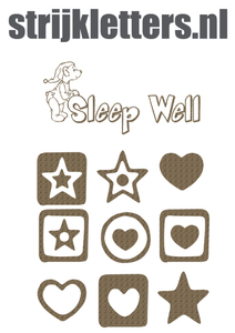Vel Strijkletters Sleep Well Design Panter - afb. 1