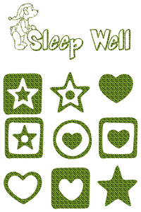 Vel Strijkletters Sleep Well Design Zebra Groen - afb. 2