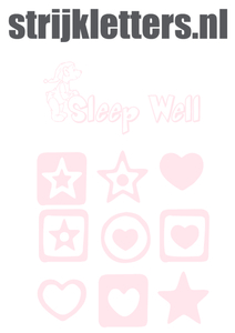 Vel Strijkletters Sleep Well Flex Pastel Roze - afb. 1