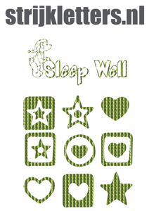 Vel Strijkletters Sleep Well Holografische Goud - afb. 1