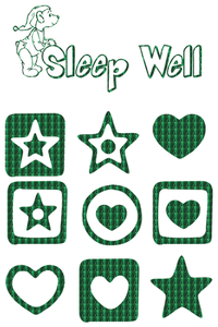 Vel Strijkletters Sleep Well Holografische Groen - afb. 2