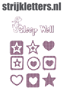Vel Strijkletters Sleep Well Holografische Roze - afb. 1