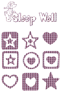 Vel Strijkletters Sleep Well Holografische Roze - afb. 2