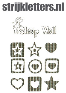 Vel Strijkletters Sleep Well Holografische Zilver - afb. 1