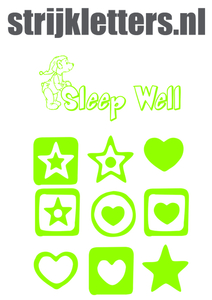 Vel Strijkletters Sleep Well Reflecterend Groen - afb. 1