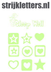 Vel Strijkletters Sleep Well Glow in the Dark - afb. 1