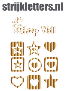 Vel Strijkletters Sleep Well Mirror Goud - afb. 1