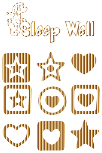 Vel Strijkletters Sleep Well Mirror Goud - afb. 2