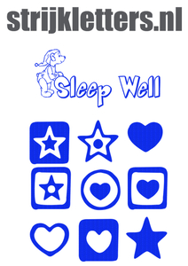Vel Strijkletters Sleep Well Design Carbon Blauw - afb. 1