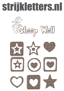 Vel Strijkletters Sleep Well Design Leger - afb. 1