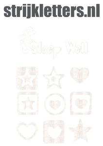 Vel Strijkletters Sleep Well Glitter White Glitter 444 - afb. 1