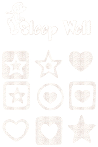 Vel Strijkletters Sleep Well Glitter Wit - afb. 2