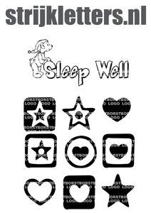 Vel Strijkletters Sleep Well Flex BORSTLOGO - afb. 1