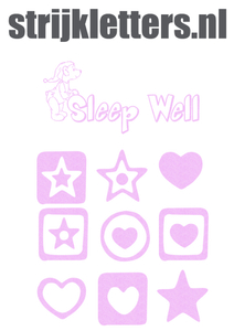 Vel Strijkletters Sleep Well Glitter Neon Purple 480 - afb. 1