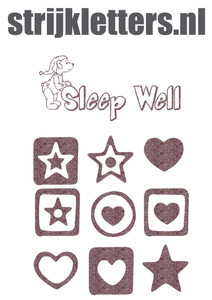 Vel Strijkletters Sleep Well Glitter Rose Gold Glitter 486 - afb. 1