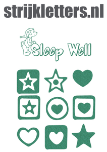 Vel Strijkletters Sleep Well Glitter Emerald Glitter 427 - afb. 1