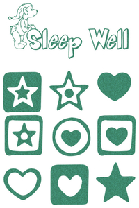 Vel Strijkletters Sleep Well Glitter Emerald Glitter 427 - afb. 2