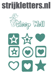 Vel Strijkletters Sleep Well Glitter Jade Glitter 482 - afb. 1