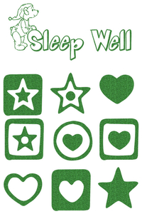 Vel Strijkletters Sleep Well Glitter Green Glitter 455 - afb. 2