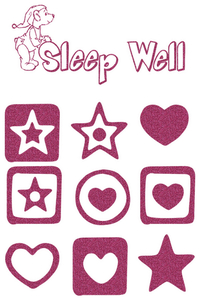 Vel Strijkletters Sleep Well Glitter Pink Glitter 457 - afb. 2