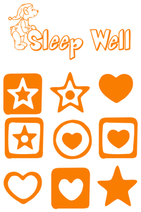 Vel Strijkletters Sleep Well Glow in the Dark Oranje - afb. 2