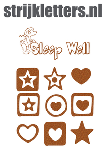 Vel Strijkletters Sleep Well Glitter Copper 426 - afb. 1