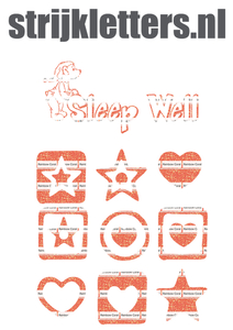 Vel Strijkletters Sleep Well Glitter Rainbow Coral Glitter ST - afb. 1