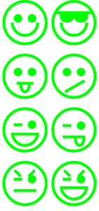 Vel Strijkletters Smiley 1 Flex Neon Groen - afb. 2