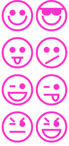 Vel Strijkletters Smiley 1 Flex Magenta - afb. 2