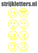 Vel Strijkletters Smiley 1 Flex Neon Geel - afb. 1