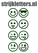 Vel Strijkletters Smiley 1 Flex Donker Groen - afb. 1