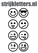 Vel Strijkletters Smiley 1 Flex Zwart - afb. 1