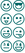 Vel Strijkletters Smiley 1 Flex Petrol - afb. 2