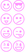 Vel Strijkletters Smiley 1 Flex Neon Roze - afb. 2