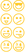 Vel Strijkletters Smiley 1 Metallics Geel Metallic - afb. 2