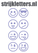 Vel Strijkletters Smiley 1 Metallics Paars Metallic - afb. 1