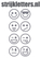 Vel Strijkletters Smiley 1 Polyester Ondergrond Grijs - afb. 1