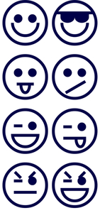Vel Strijkletters Smiley 1 Flex Donker Marine Blauw - afb. 2