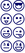 Vel Strijkletters Smiley 1 Flock Royal Blauw - afb. 2
