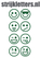 Vel Strijkletters Smiley 1 Holografische Groen - afb. 1