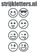 Vel Strijkletters Smiley 1 Holografische Zwart - afb. 1