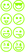 Vel Strijkletters Smiley 1 Reflecterend Groen - afb. 2