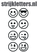 Vel Strijkletters Smiley 1 Design Carbon Zwart - afb. 1