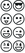 Vel Strijkletters Smiley 1 Design Carbon Zwart - afb. 2