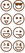 Vel Strijkletters Smiley 1 Design Leer Bruin - afb. 2