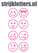 Vel Strijkletters Smiley 1 Glitter Holo Pink - afb. 1