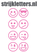 Vel Strijkletters Smiley 1 Glitter Holo Pink - afb. 1