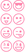 Vel Strijkletters Smiley 1 Glitter Medium Pink - afb. 2