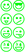 Vel Strijkletters Smiley 1 Glow in the dark Glow in the Dark Groen - afb. 2